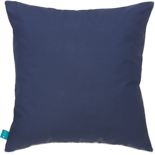 Housse coussin outdoor Corail Marin / Bleu Marine, passepoil Sable