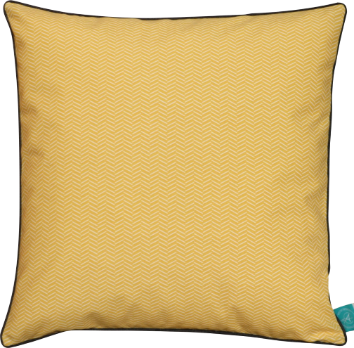Housse coussin outdoor Spring Yellow / Tatry Yellow avec passepoil Grafith