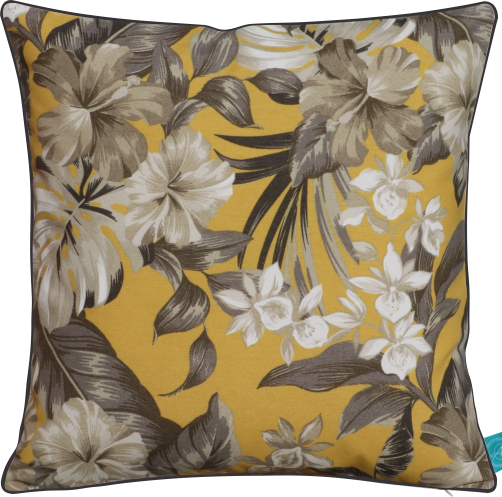 Housse coussin outdoor Spring Yellow / Tatry Yellow avec passepoil Grafith
