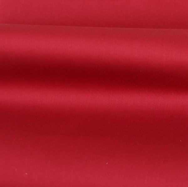 Tissu Coton Satin Rouge